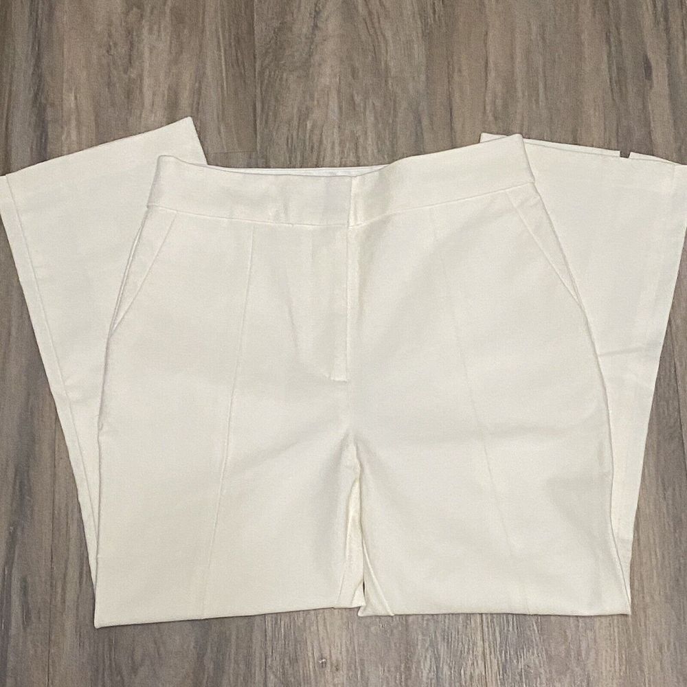 Derek Lam 10 Crosby Women's Dress Split Hem Capri Pant Soft White Size 2 NWOT